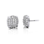 Pave Set Diamond Dainty Stud Earrings - GeumJewels