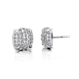 Pave Set Diamond Dainty Stud Earrings - GeumJewels
