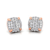 Pave Set Diamond Dainty Stud Earrings - GeumJewels