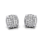 Pave Set Diamond Dainty Stud Earrings - GeumJewels
