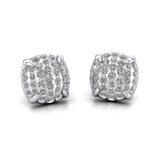 Pave Set Diamond Dainty Stud Earrings - GeumJewels