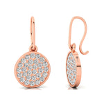 Round Diamond Dainty Earrings with Ear wire - GeumJewels