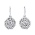 Round Diamond Dainty Earrings with Ear wire - GeumJewels