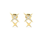 Starry Diamonds Dainty Stud Earrings - GeumJewels
