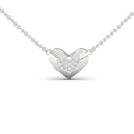 10kt 14kt 18Kt Gold Diamond Pendant, Elegant Gold Heart shape Pendant, Real Diamond Heart Shape Necklace - GeumJewels