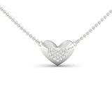 10kt 14kt 18Kt Gold Diamond Pendant, Elegant Gold Heart shape Pendant, Real Diamond Heart Shape Necklace - GeumJewels