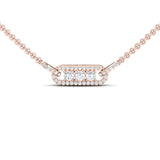 10kt 14kt 18kt White/Yellow Rose Gold Pendant, Elegant Diamond Necklace for Engagement Gift, Diamond Gold Jewelry - GeumJewels