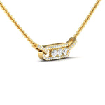10kt 14kt 18kt White/Yellow Rose Gold Pendant, Elegant Diamond Necklace for Engagement Gift, Diamond Gold Jewelry - GeumJewels