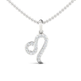 Leo Zodiac Gold Pendant, 18Kt Yellow Gold Leo Charm Pendant, Personalized Diamond Pendant - GeumJewels