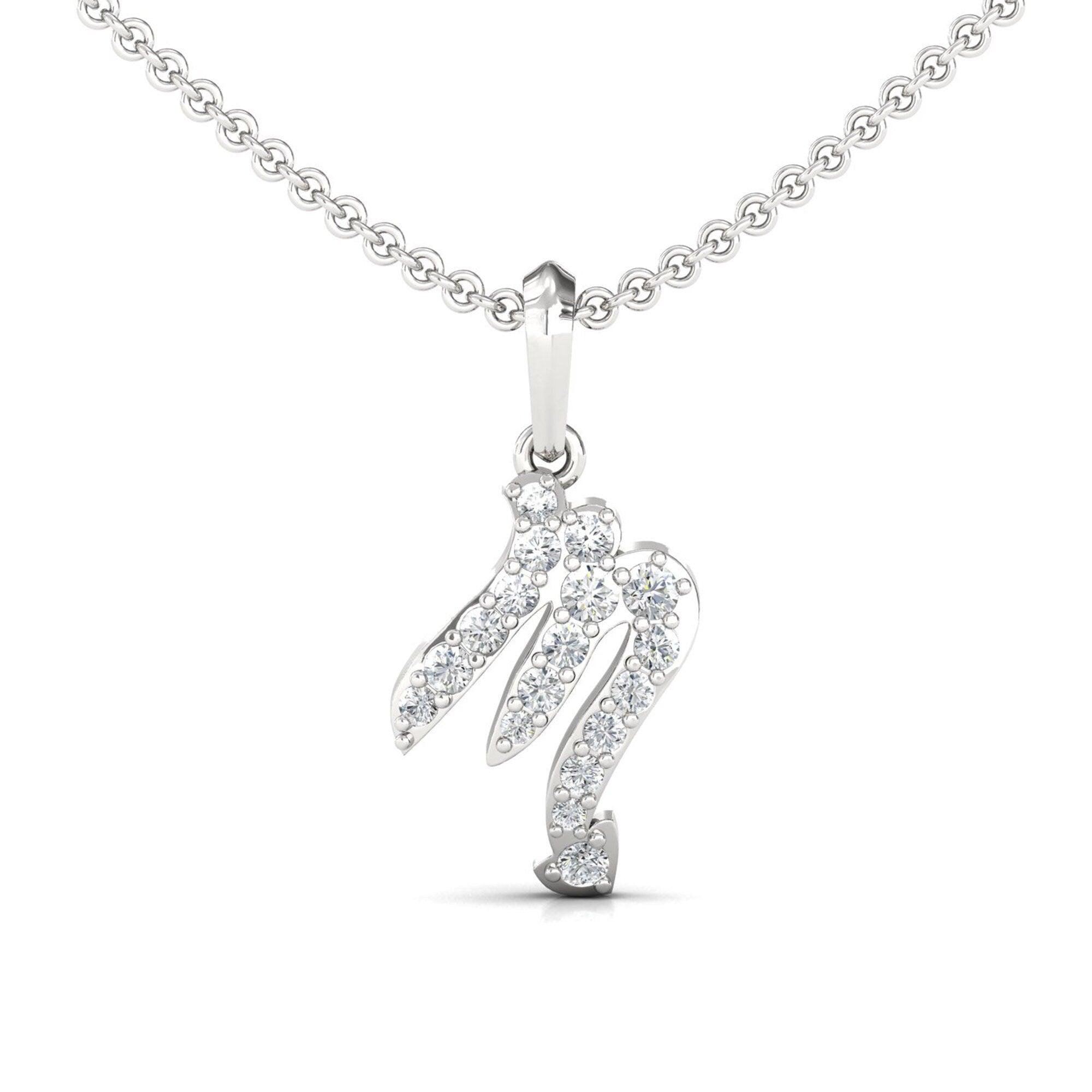 Sleek Diamond Scorpio Zodiac Pendant Necklace, Handcrafted Solid 18Kt Gold Scorpio Pendant - GeumJewels