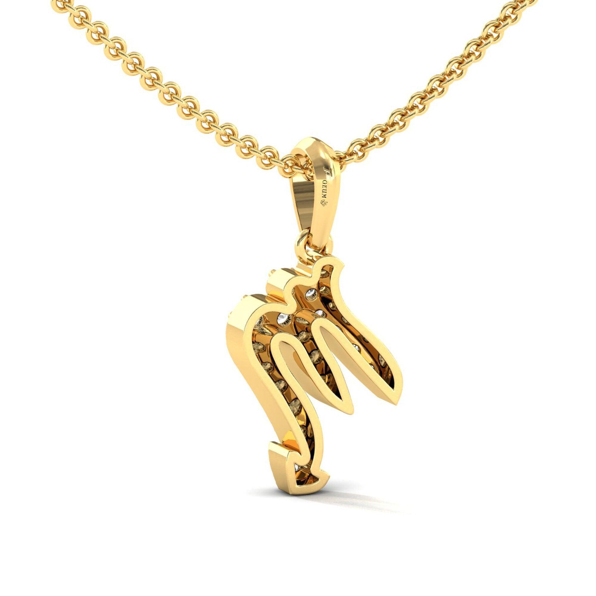Sleek Diamond Scorpio Zodiac Pendant Necklace, Handcrafted Solid 18Kt Gold Scorpio Pendant - GeumJewels