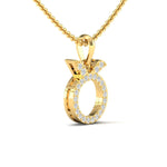 Sparkling Taurus Zodiac Pendant, 14Kt White Gold Taurus Charm Pendant, Natural Diamond Designer Pendant - GeumJewels