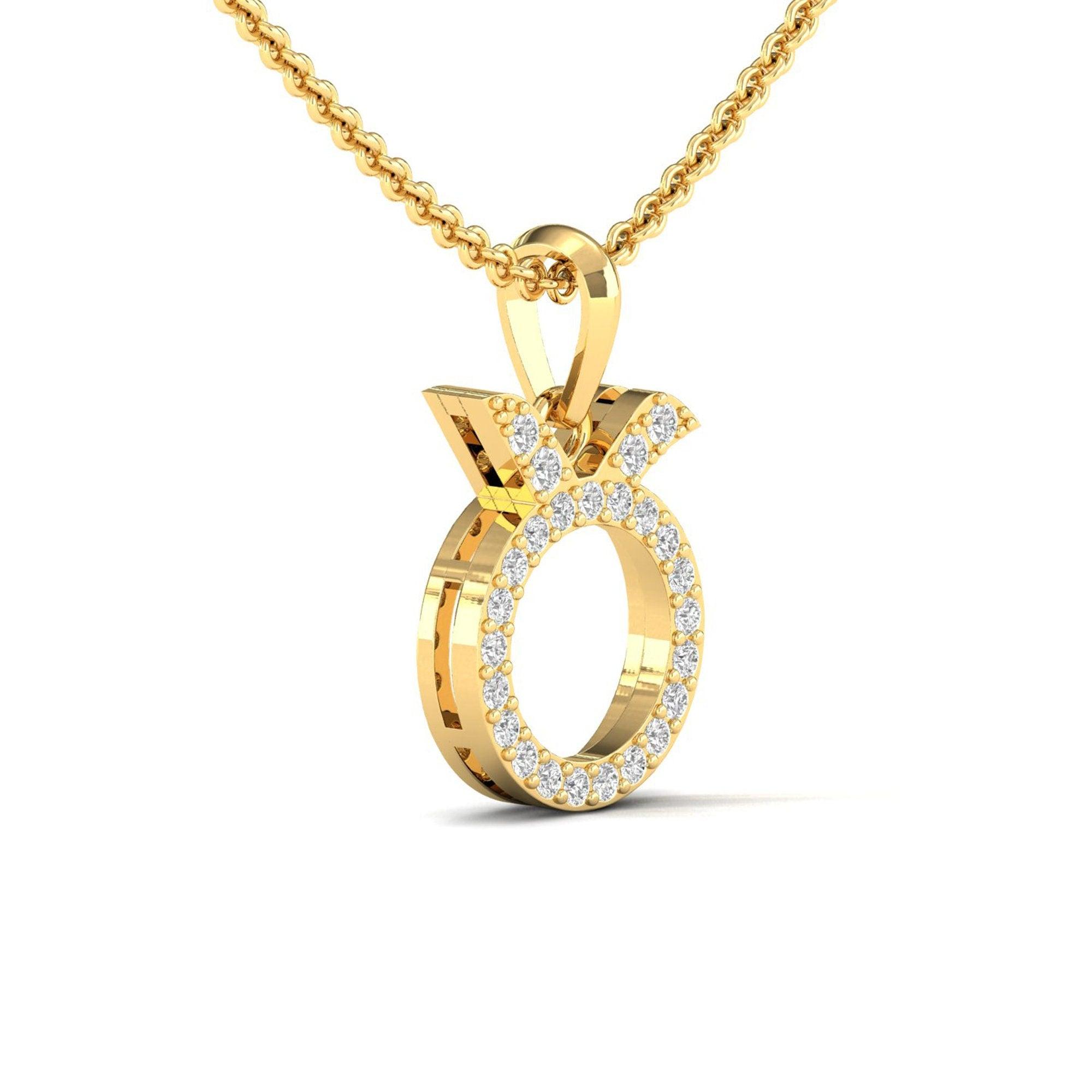 Sparkling Taurus Zodiac Pendant, 14Kt White Gold Taurus Charm Pendant, Natural Diamond Designer Pendant - GeumJewels