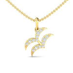 Handmade Aquarius Zodiac Pendant, 18Kt Solid Gold Pendant Necklace, Unique Diamond Pendant - GeumJewels