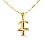 Handmade Sagittarius Zodiac Pendant, 18Kt Solid Gold Pendant Necklace, Unique Diamond Pendant - GeumJewels