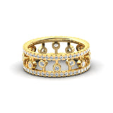 Elegant Diamond Designer Ring, Real Rose Gold Ring, Yellow/White Gold Ring - GeumJewels
