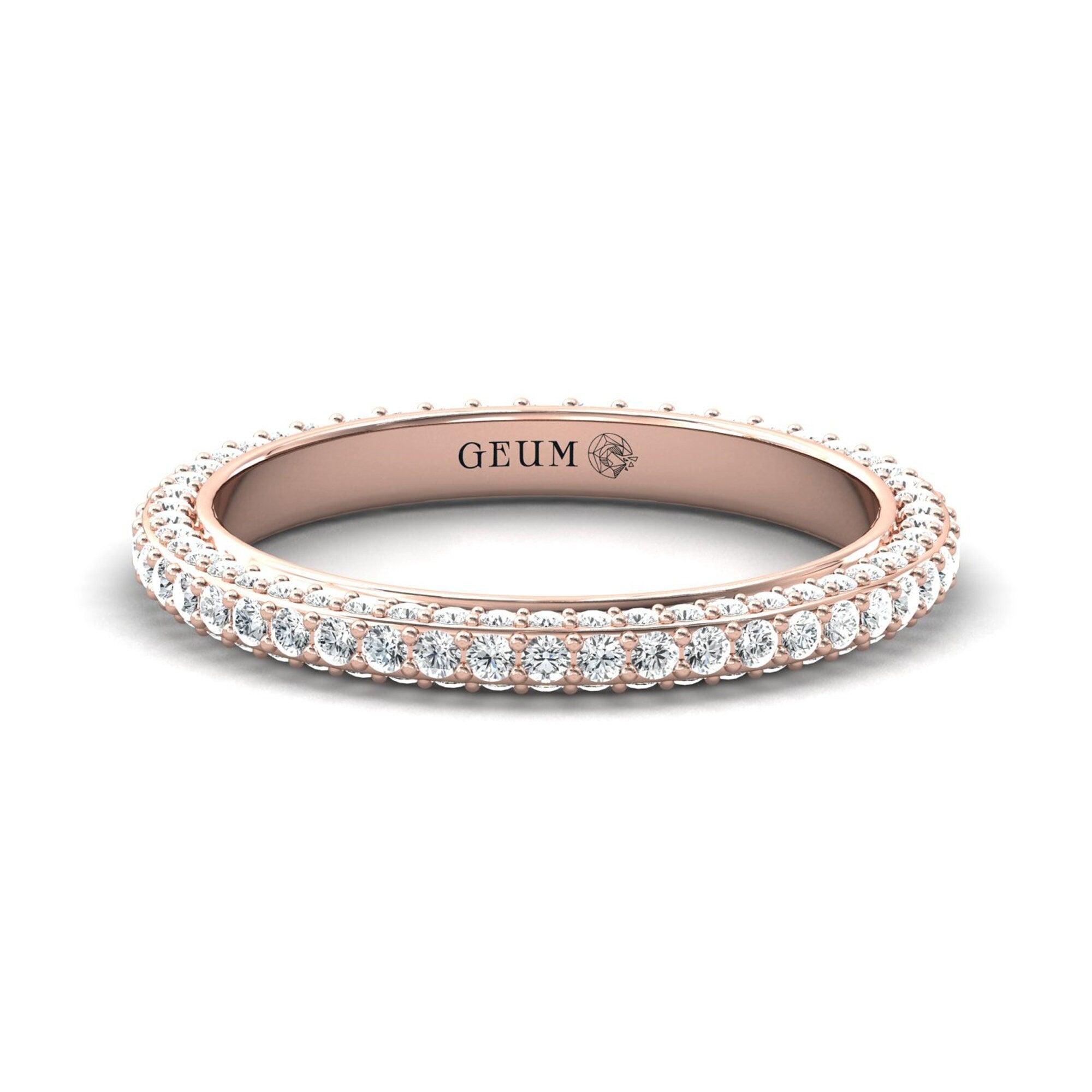 Handmade Rose Gold Ring, Elegant Yellow/white Gold Ring, Natural Gold Fashion Ring - GeumJewels