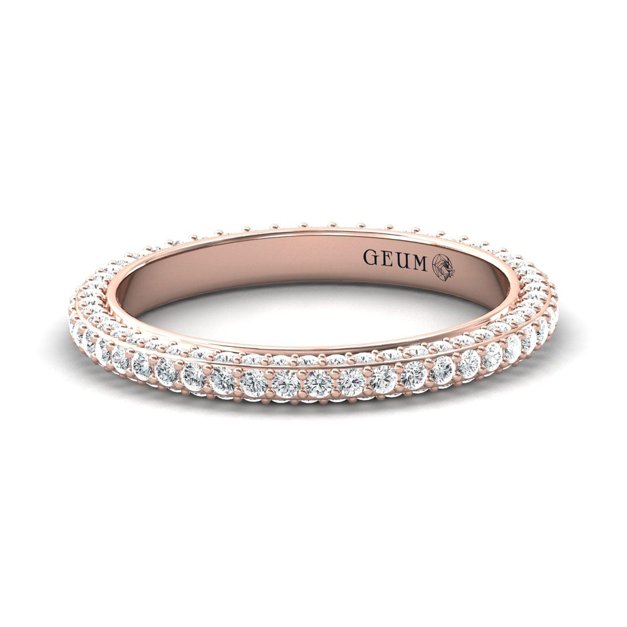 Handmade Rose Gold Ring, Elegant Yellow/white Gold Ring, Natural Gold Fashion Ring - GeumJewels