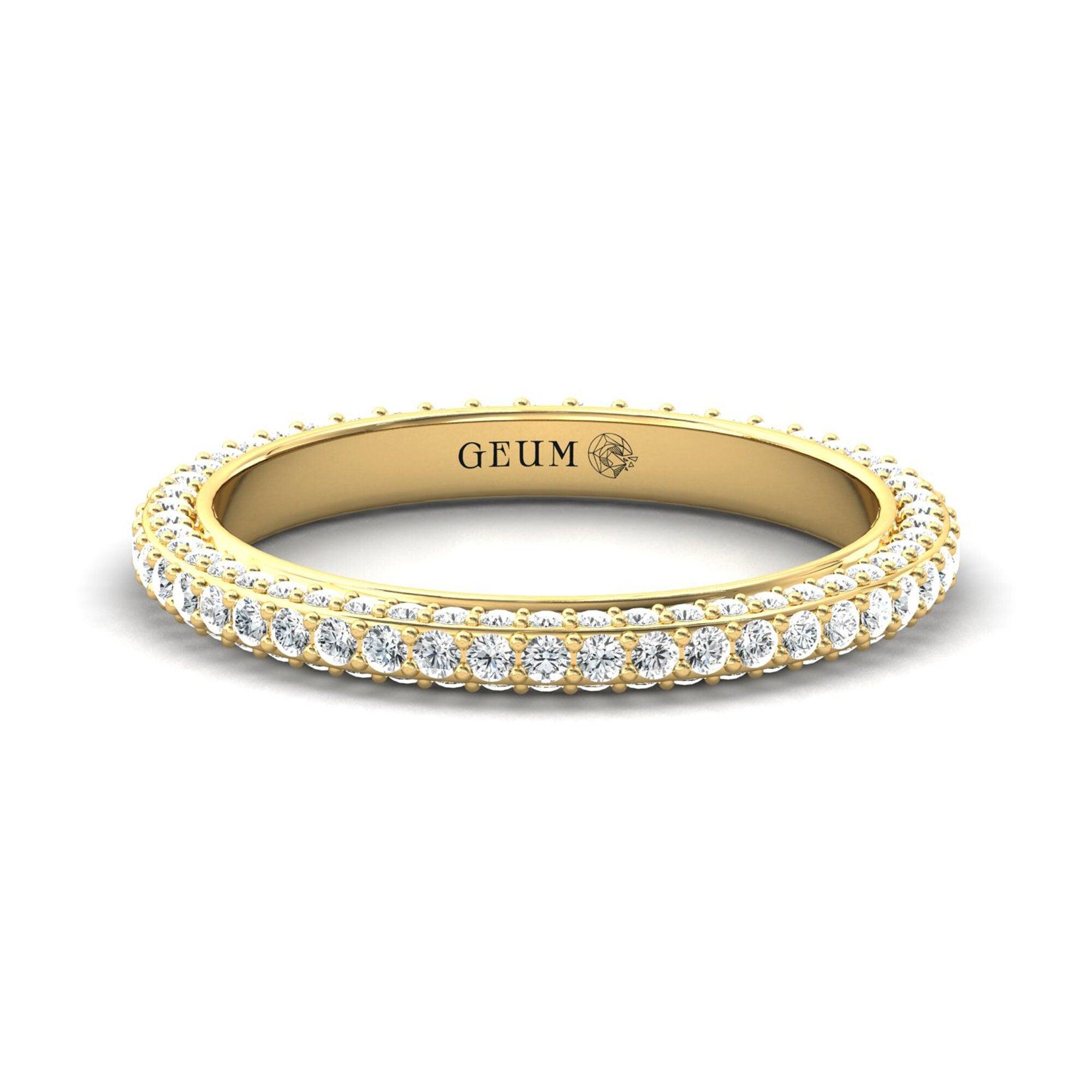 Handmade Rose Gold Ring, Elegant Yellow/white Gold Ring, Natural Gold Fashion Ring - GeumJewels