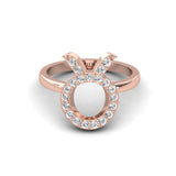 10kt14kt 18kt Solid Rose Gold Taurus Ring, Handmade Zodiac Sign Thin Gold Ring, Custom Natural Diamond Ring - GeumJewels