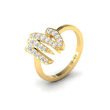 14Kt Solid Gold Virgo Zodiac Ring, Elegant Diamond Ring for Engagement, Virgo Sign Gold Jewelry - GeumJewels