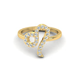 14Kt Solid Rose Gold Leo Ring, Handmade Lion Sign Ring, Personalized Natural Diamond Zodiac Ring - GeumJewels