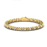 Unique Diamond Cut Bracelet, Yellow/White Thin Gold Bracelet, 10kt 14kt 18kt Rose Gold Bracelet - GeumJewels
