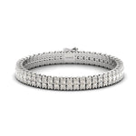 Diamond Gold Cut Bracelet, Real Diamond Designer Bracelet, Yellow/White Gold Bracelet - GeumJewels