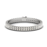 Diamond Gold Cut Bracelet, Real Diamond Designer Bracelet, Yellow/White Gold Bracelet - GeumJewels