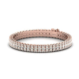 Diamond Gold Cut Bracelet, Real Diamond Designer Bracelet, Yellow/White Gold Bracelet - GeumJewels
