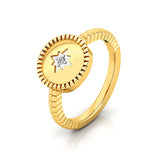 Diamond Star Solitaire Ring, 14k Solid Gold Ring, Promise Ring, Anniversary Gift, Gift For Her