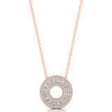 18k Gold Necklace, Diamond Circle Necklace, Dainty Gold Necklace, Minimalist Necklace, Gift For Her