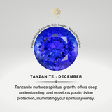 Tanzanite Teardrop Pendant with Solitaire Diamond