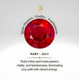Pulsera de tenis de oro amarillo de 14 quilates con rubí rojo natural, joyas de piedra natal de julio para mujer
