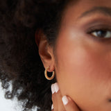 14k Unique Spiral C-Hoop Earring - GeumJewels