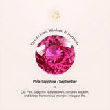Natural Pink Sapphire 14kt White Tennis Bracelet, Dainty Stackable Birthstone Jewelry