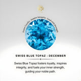 Swiss Blue Topaz Tennis Bracelet - 14k Rose Gold Gemstone Jewelry