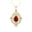 Art Deco Inspired Teardrop Ruby Diamond Pendant - GeumJewels