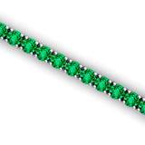 2mm Round Emerald Tennis Bracelet