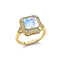 Vintage Style Square Cut Moonstone Diamond Ring - GeumJewels