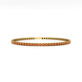 Madeira-Citrin-Tennisarmband – Edelsteinschmuck aus 14 Karat Weißgold