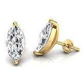 Lab Diamond Marquise Solitaire Stud Earrings