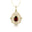 Art Deco Inspired Teardrop Garnet Diamond Pendant - GeumJewels