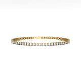 Tennis Bracelet 14k Solid Gold Real Diamond Sparkling Stackable Jewelry