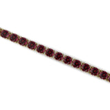 Rotes Granat-Tennisarmband: Brautschmuck aus 14k Roségold