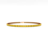 Yellow Sapphire Tennis Bracelet: 14k Gold Prong Set Fine Jewelry