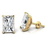 Lab Diamond Emerald Cut Solitaire Stud Earrings