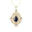 Art Deco Inspired Teardrop Alexandrite Diamond Pendant - GeumJewels