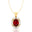 Vintage Style Oval Shaped Ruby Halo Set with Diamond Accents - GeumJewels