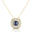 Double Halo Diamond Cushion Cut Alexandrite Necklace - GeumJewels